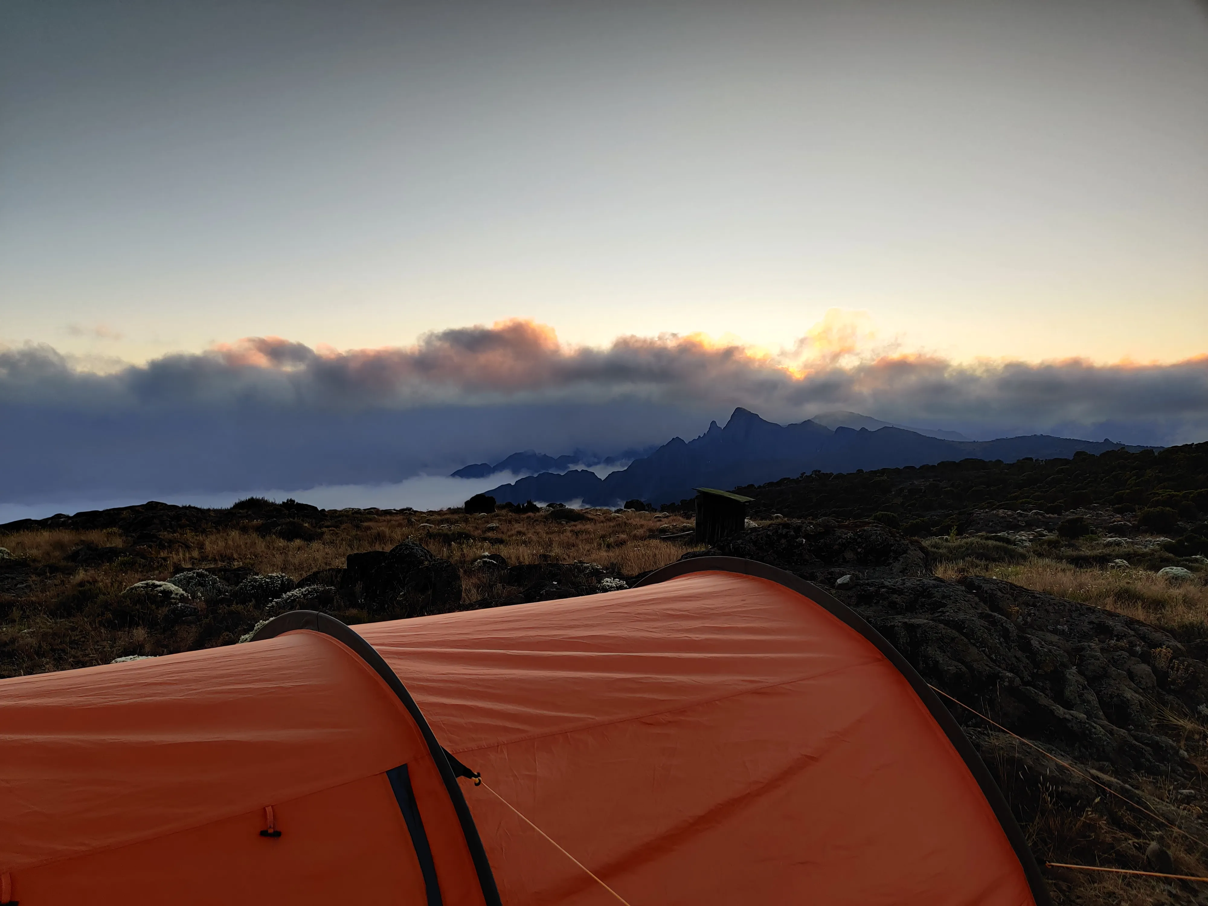 View from Shira Camp in the Morning